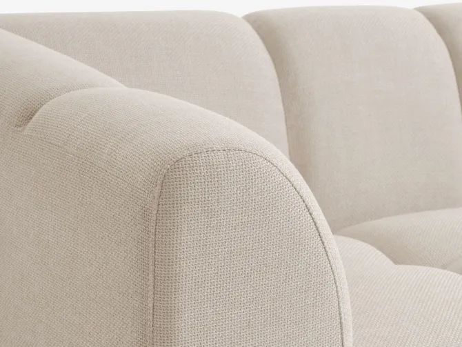 Sofa ALLESE chaiselong venstrevendt beige stof
