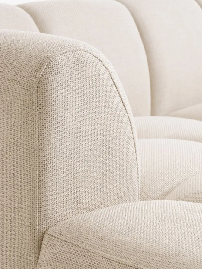 Sofa ALLESE chaiselong venstrevendt beige stof