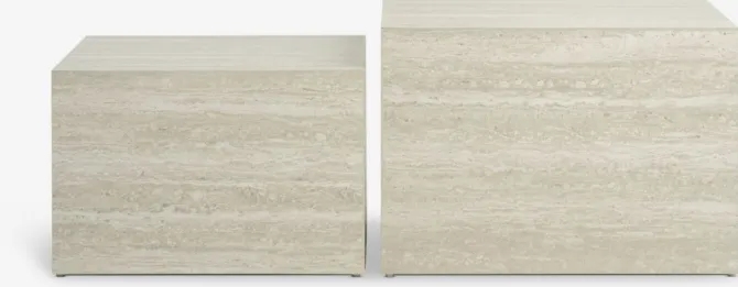 Sofabord ROLSTED 58x58/50x50 marmorfarve 2 stk