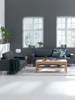 Sofa EGENSE 2-pers. mørkegråt stof
