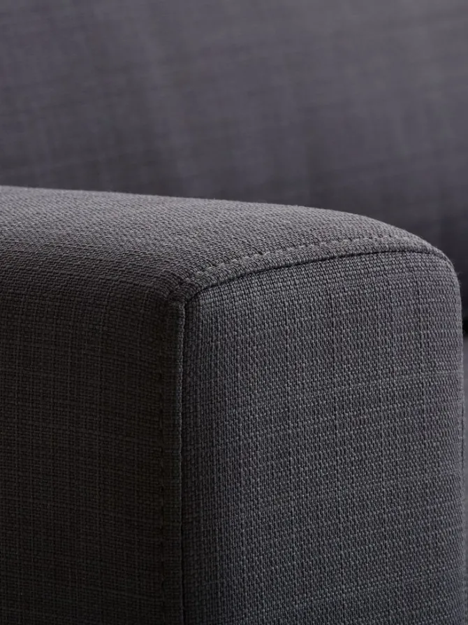Sofa EGENSE 3-pers. mørkegråt stof