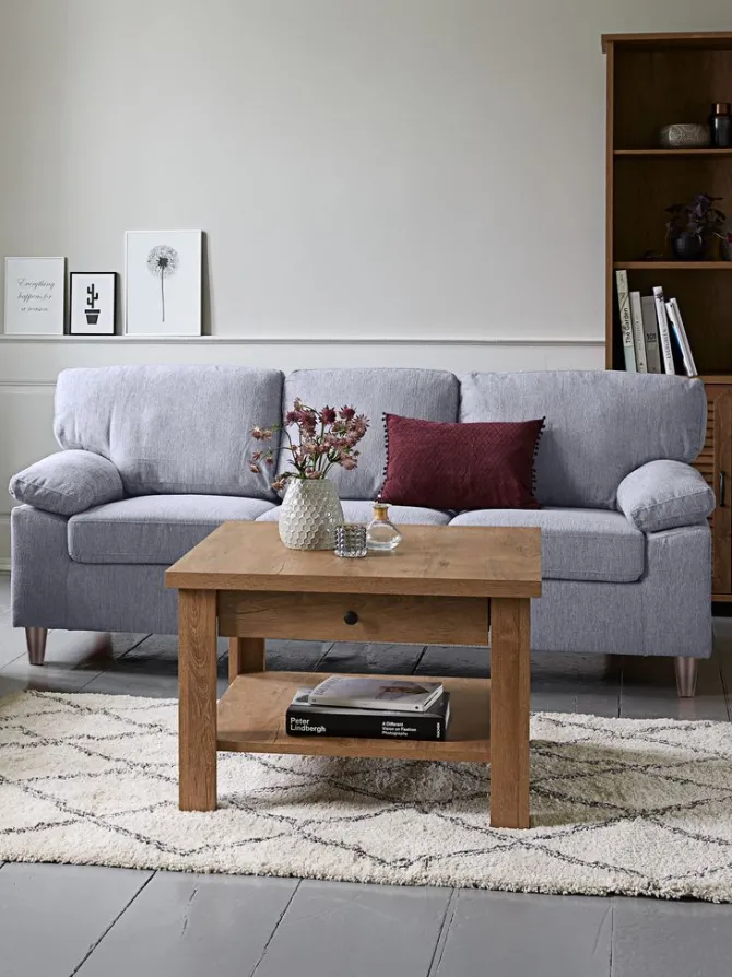 Sofa GEDVED 3-pers. lysegrå