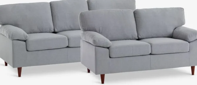 Sofa GEDVED 3-pers. lysegrå