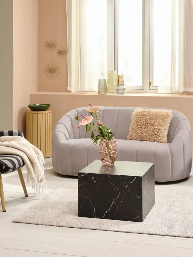 Sofa HUNDIGE 2-pers. beige stof