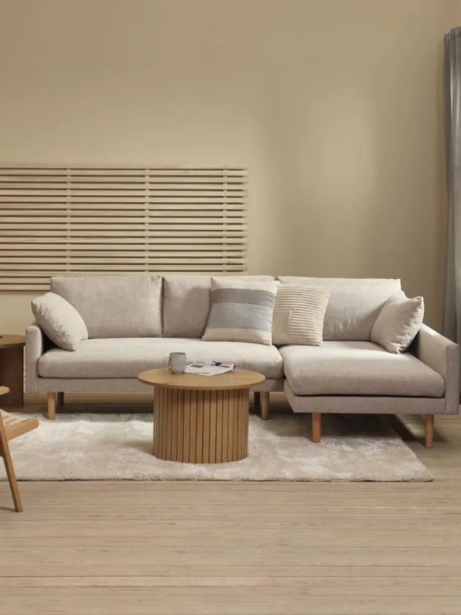 Sofa HVIDBJERG chaiselong sand
