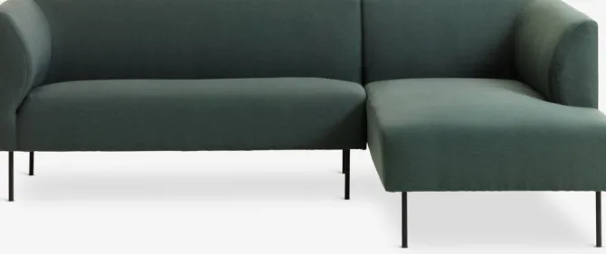 Sofa KARE chaiselong højrevendt mørkegrøn