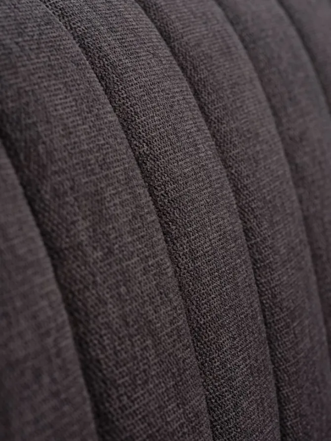 Sofa MAGLEBY 3-pers. mørkebrunt stof/egefarve