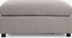 Sofamodul LUNDBY chaiselong/puf sandfarvet stof