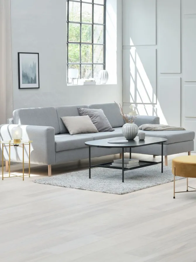Sofa SVALBARD chaiselong lysegrå