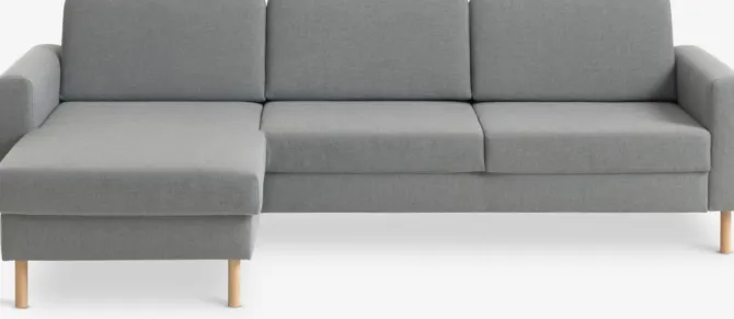 Sofa SVALBARD chaiselong lysegrå