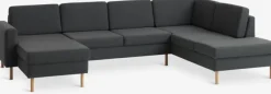 Sofa SVALBARD hjørne højre mørkegrå