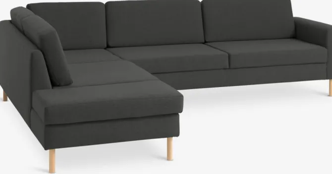 Sofa SVALBARD open-end venstre mørkegrå