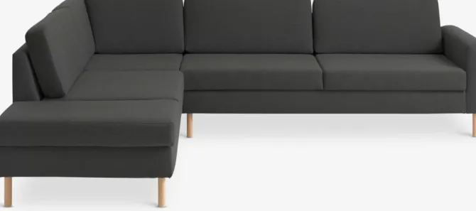Sofa SVALBARD open-end venstre mørkegrå