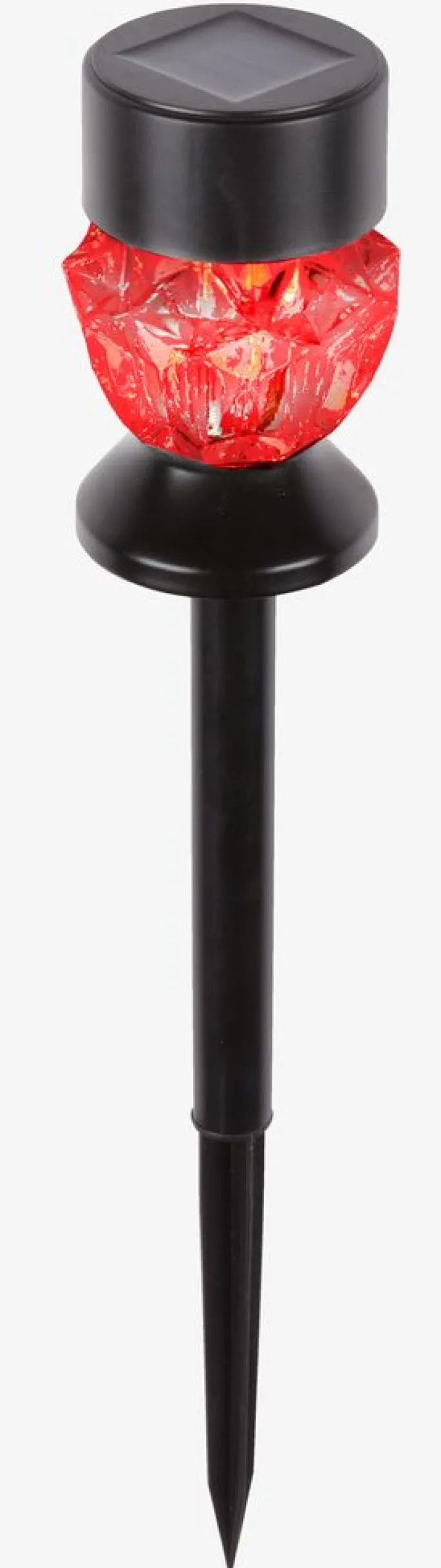 Solcellelampe SPLITTERNE Ø7xH35cm sort