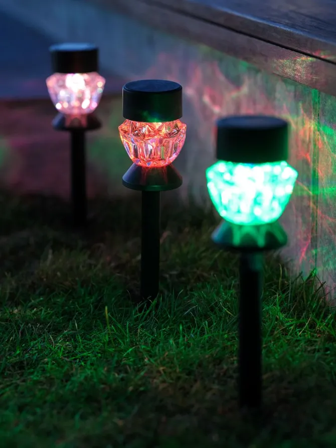 Solcellelampe SPLITTERNE Ø7xH35cm sort