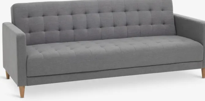 Sovesofa FALSLEV gråt stof