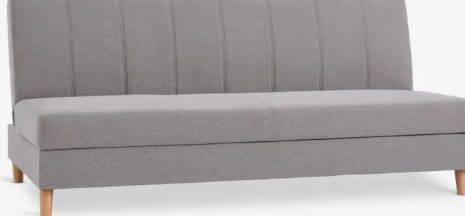Sovesofa ILDVED beige stof/egefarve