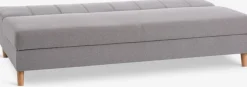 Sovesofa ILDVED beige stof/egefarve