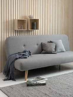 Sovesofa JUVRE lysegråt stof/natur