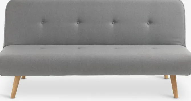 Sovesofa JUVRE lysegråt stof/natur