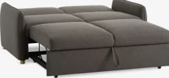 Sovesofa LYSTRUP 2-pers. mørkegråt stof