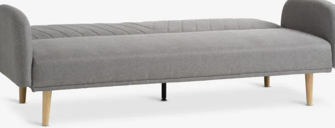 Sovesofa PARADIS lysegråt stof/egefarve