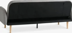 Sovesofa PARADIS lysegråt stof/egefarve
