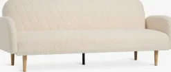 Sovesofa PARADIS råhvid teddy/egefarve