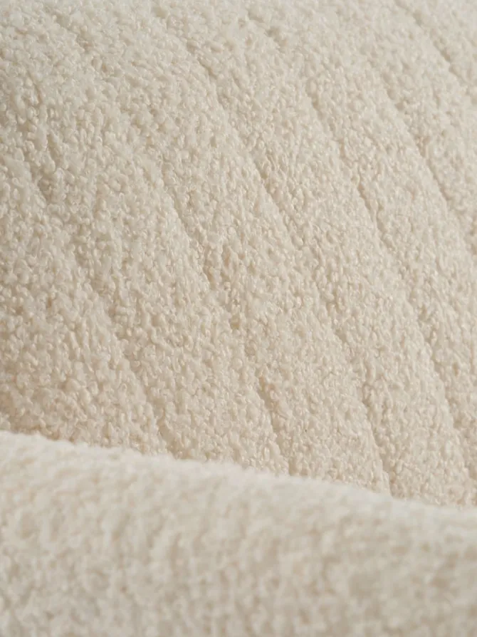 Sovesofa PARADIS råhvid teddy/egefarve