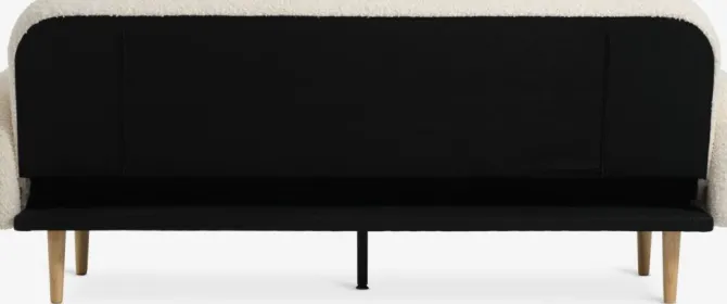 Sovesofa PARADIS råhvid teddy/egefarve