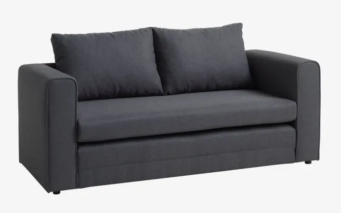 Sovesofa SKILLEBEKK mørkegråt stof