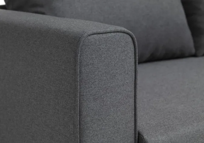 Sovesofa SKILLEBEKK mørkegråt stof