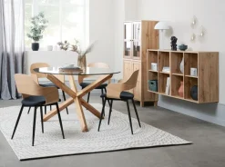 Spisebord AGERBY Ø119 glas/eg
