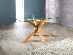 Spisebord AGERBY 90x160 glas/eg