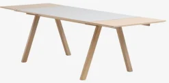 Spisebord EGEBJERG 90x160/250 lysegrå/eg