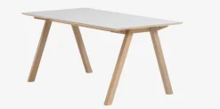 Spisebord EGEBJERG 90x160/250 lysegrå/eg
