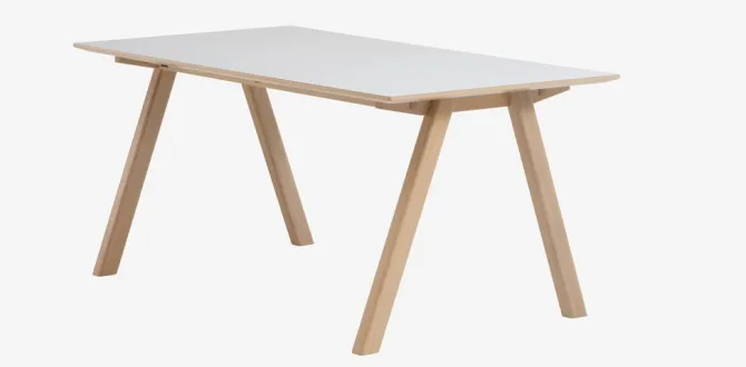Spisebord EGEBJERG 90x160/250 lysegrå/eg