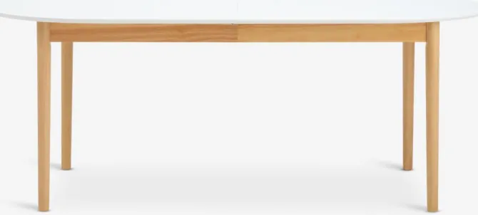 Spisebord MARSTRAND 100x200/280 hvid/natur