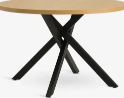 Spisebord NORTOFT Ø120 egefarve/sort
