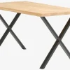 Spisebord ROSKILDE/ROSLEV 80x140 eg natur/sort