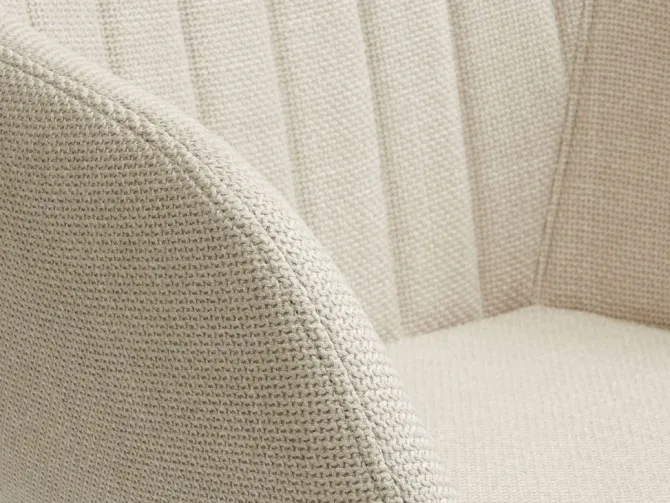 Spisebordsstol ADSLEV beige stof/egefarve