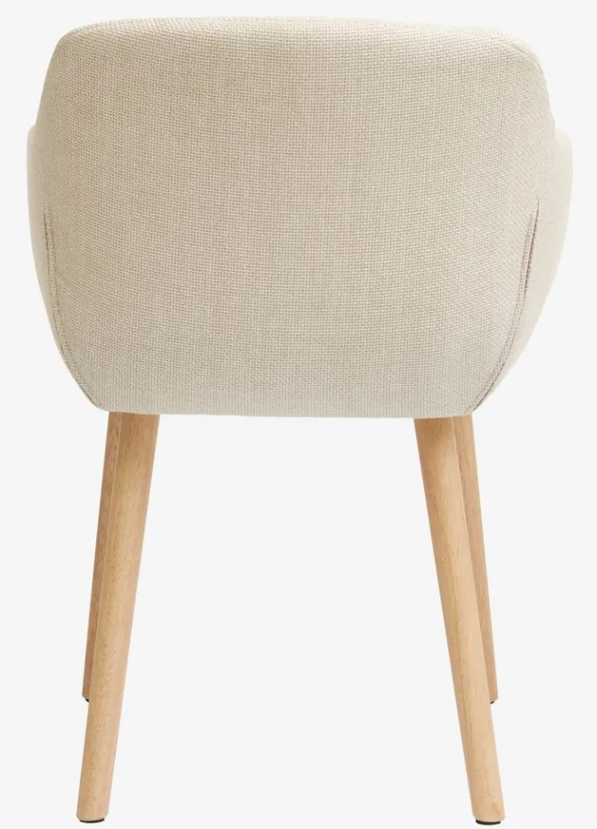 Spisebordsstol ADSLEV beige stof/egefarve