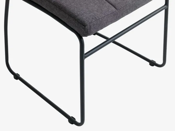 Spisebordsstol HAMMEL gråt stof/sort
