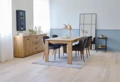Spisebordsstol PEBRINGE velour grå/eg