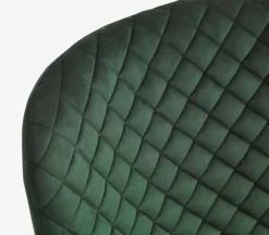 Spisebordsstol PEBRINGE velour grøn/sort