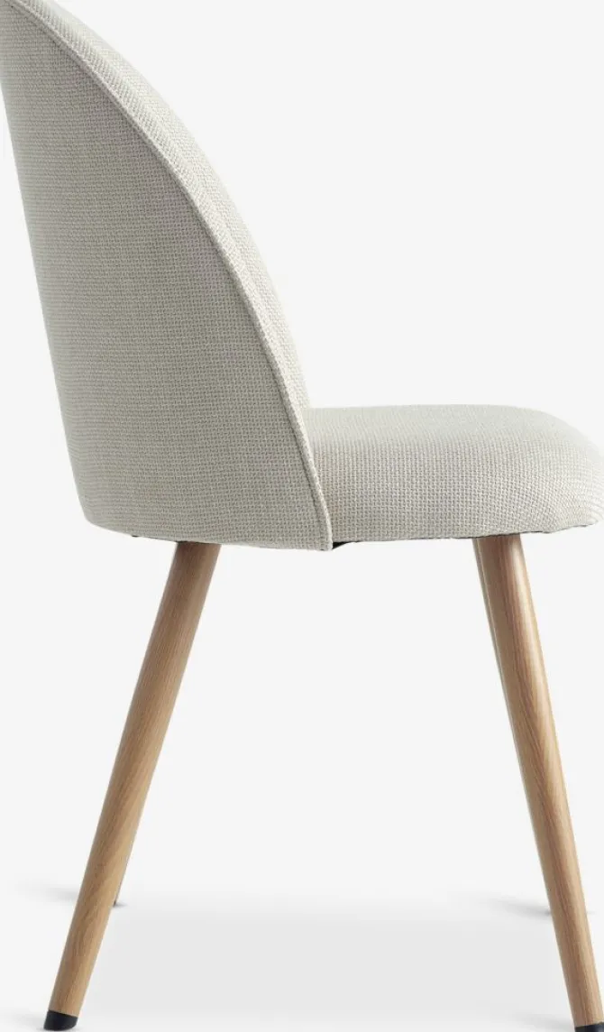 Spisebordsstol THORUP beige stof/egefarve
