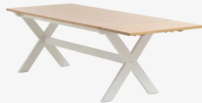 Spisebord VISLINGE 90x190 natur/hvid