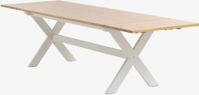 Spisebord VISLINGE 90x190 natur/hvid