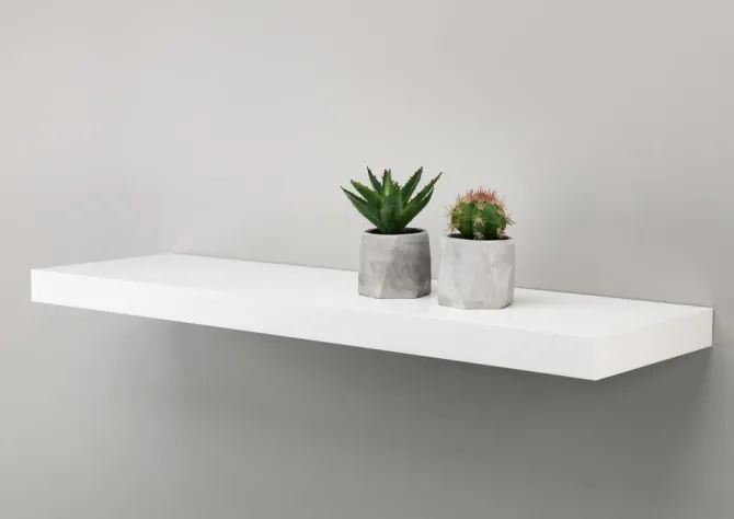 Svævehylde ABILD 80x24 hvid