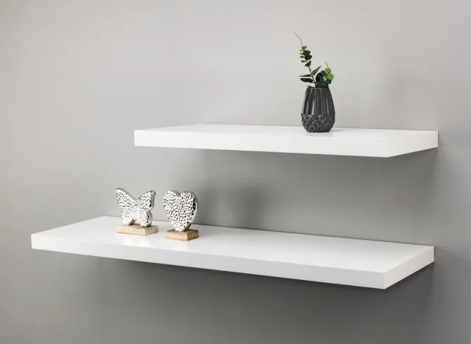 Svævehylde ABILD 80x24 hvid